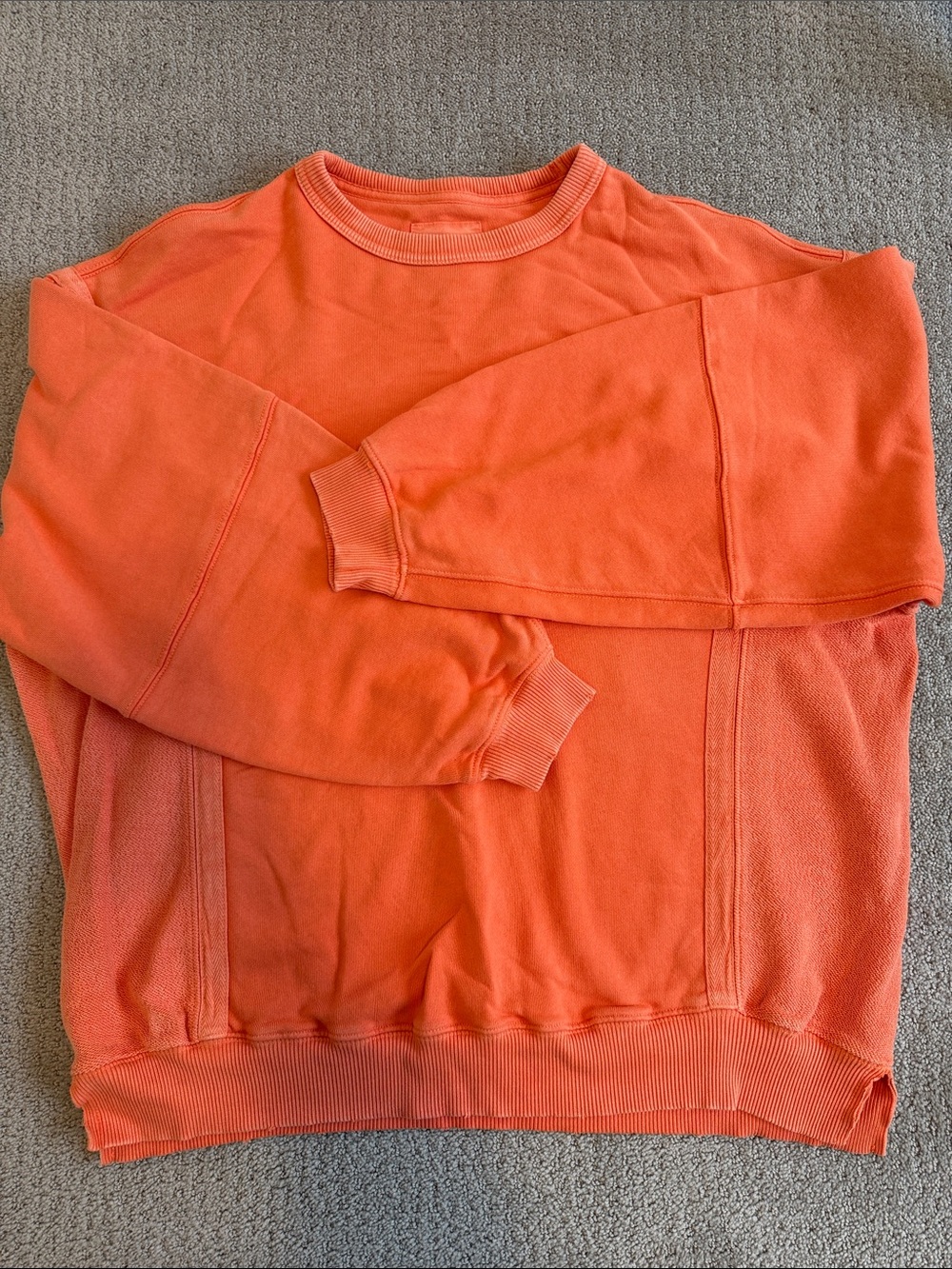 Classic Orange Crewneck Sweatshirt - Arie oversized small